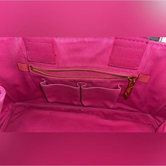 💯 Authentic Prada Pink  Canapa Bag with Spacious Design like new - Picture 7 of 8